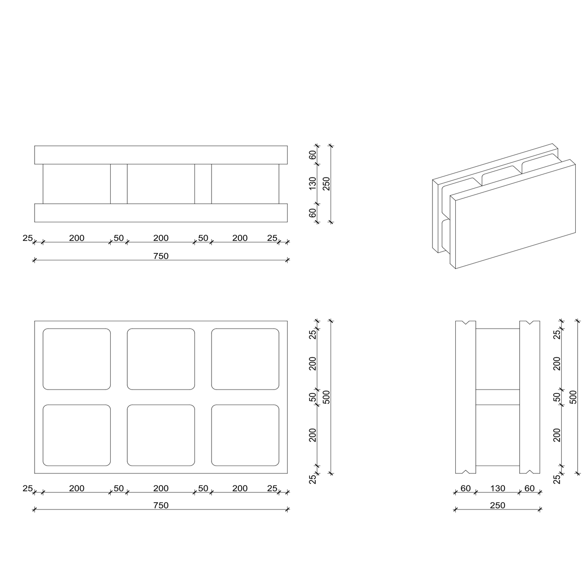 Módulo de Pared ISB® PORO 250